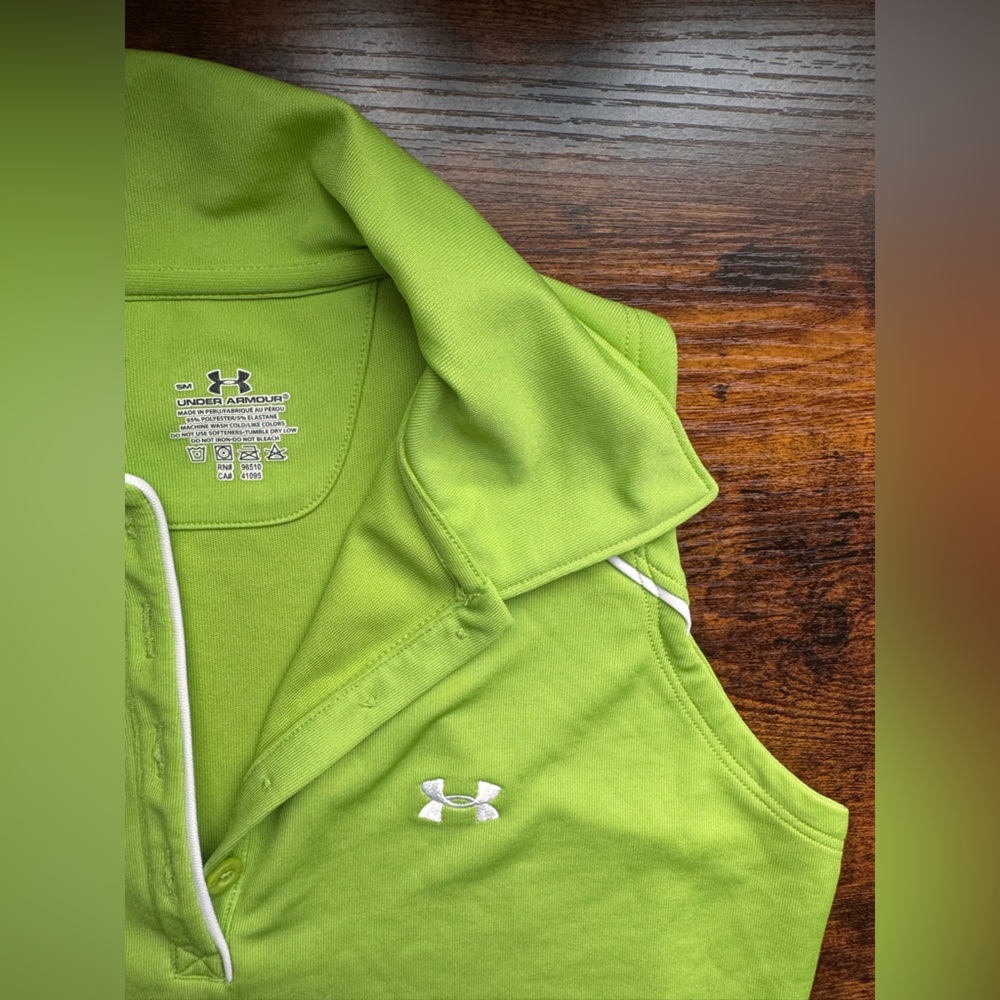 Under Armour Lime Green sleeveless Polo